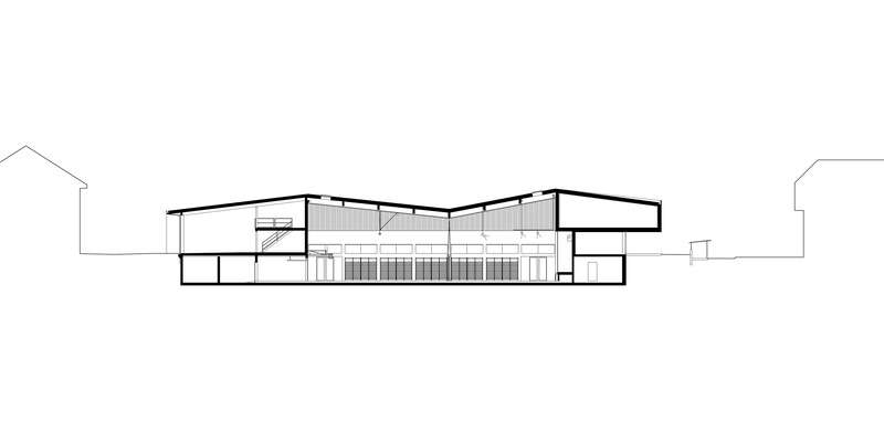 Krauchtal, Mehrzweckhalle, Schnitt