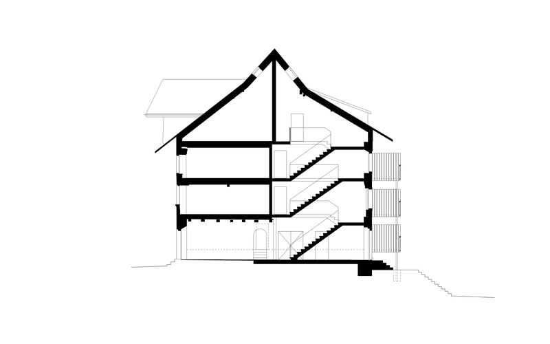 Kreuzgasse, Bueren a.Aare, Schnitt