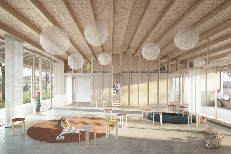 Gesamtsanierung und Erweiterung Schulanlage Vorstadt, Solothurn Innenperspektive