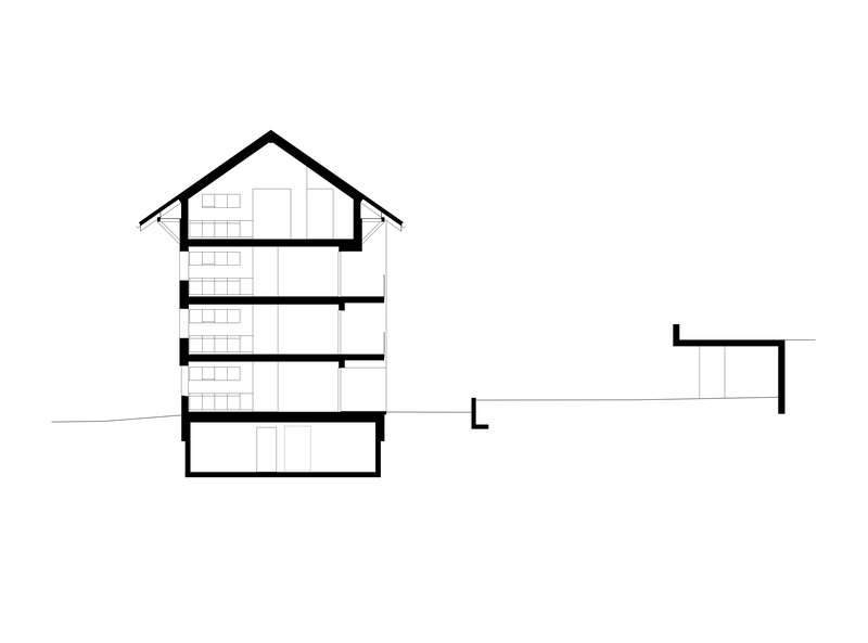 Mehrfamilienhaus, Kerzers, Gerbegasse, wahliruefli, Schnitt
